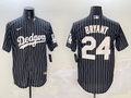 Men's Los Angeles Dodgers Kobe Bryant #24 Black Alternate Limited Player Jerseys
