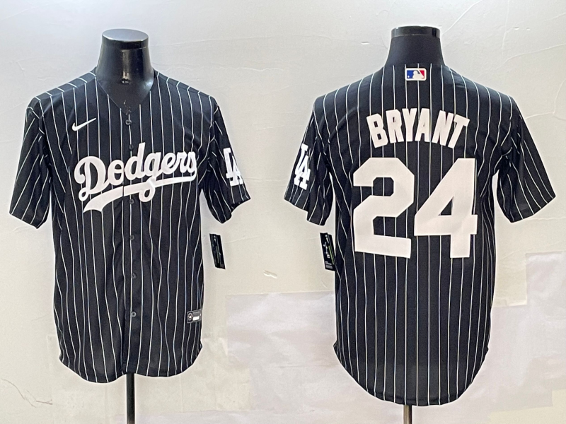 Men's Los Angeles Dodgers Kobe Bryant #24 Black Alternate Limited Player Jerseys