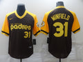 Men's San Diego Padres Dave Winfield #31 Brown Stitched Jerseys