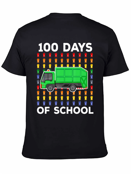 100 Days of School Garbage Truck T-Shirt
