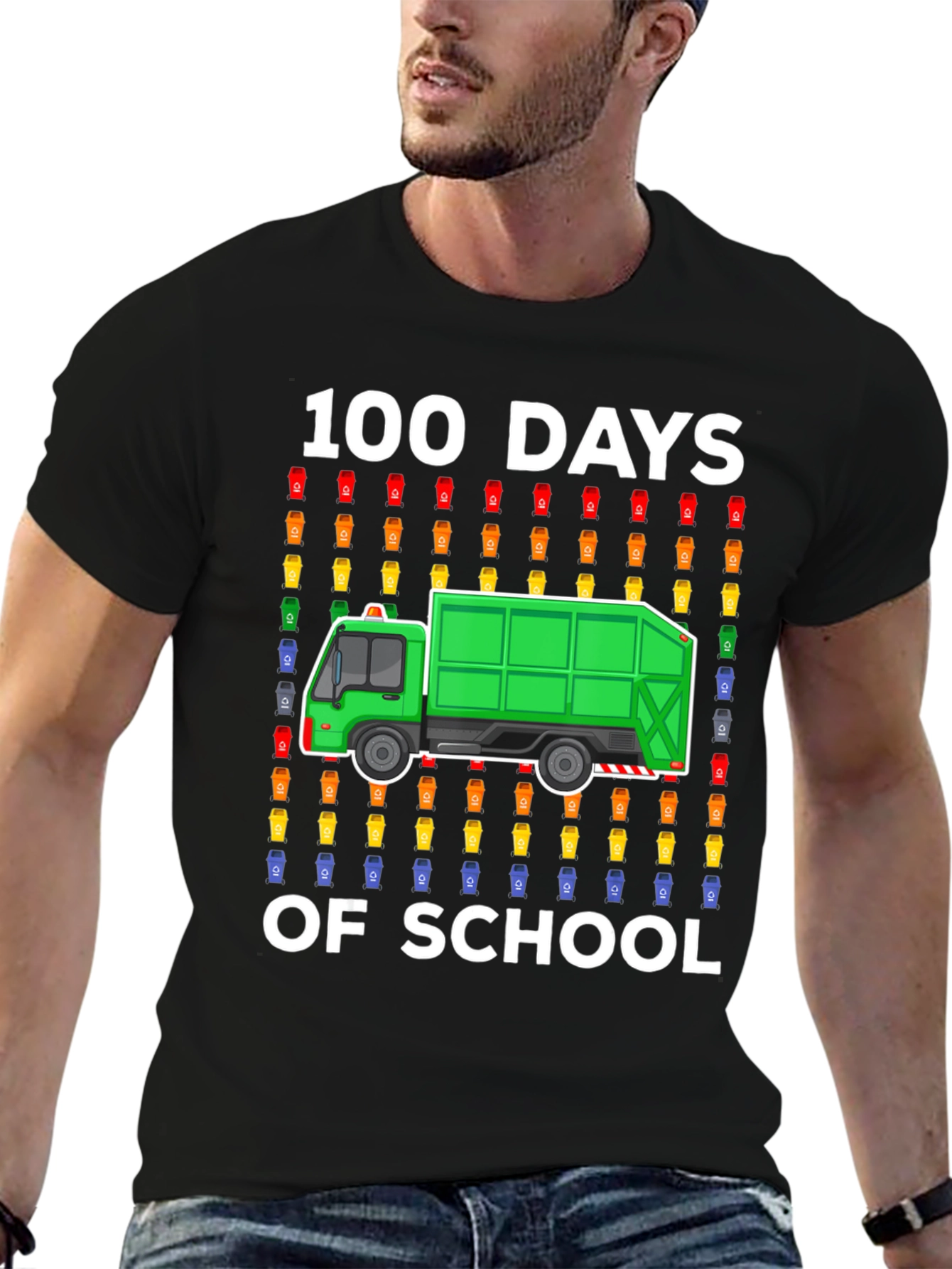 100 Days of School Garbage Truck T-Shirt