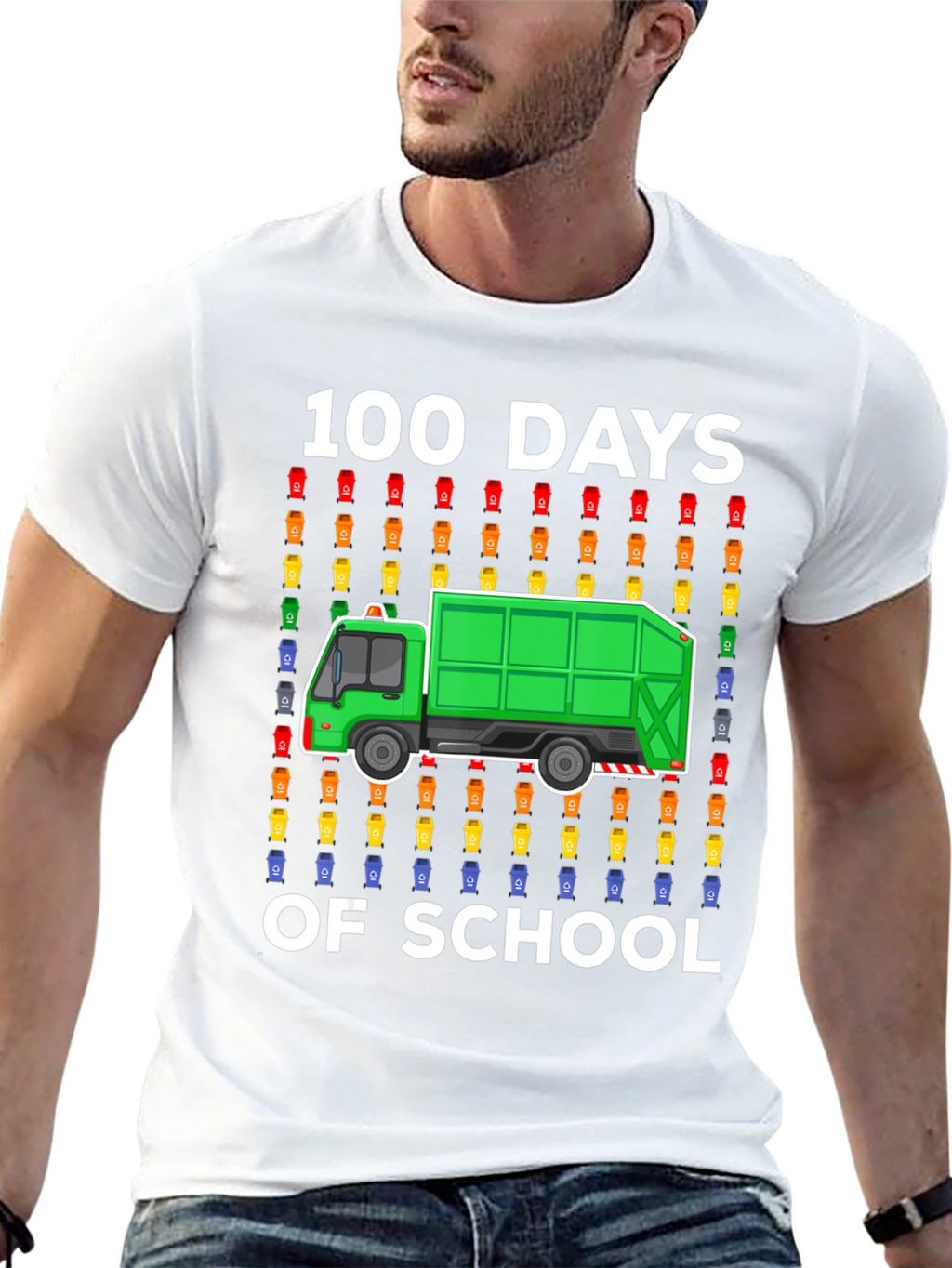 100 Days of School Garbage Truck T-Shirt