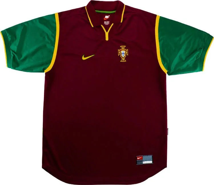 1998/99 Portugal Home Retro Soccer Jersey Front