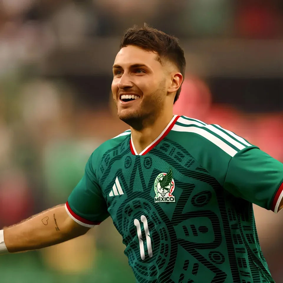 2026/27 Mexico Home Green Player Version Soccer Jersey Detail 1