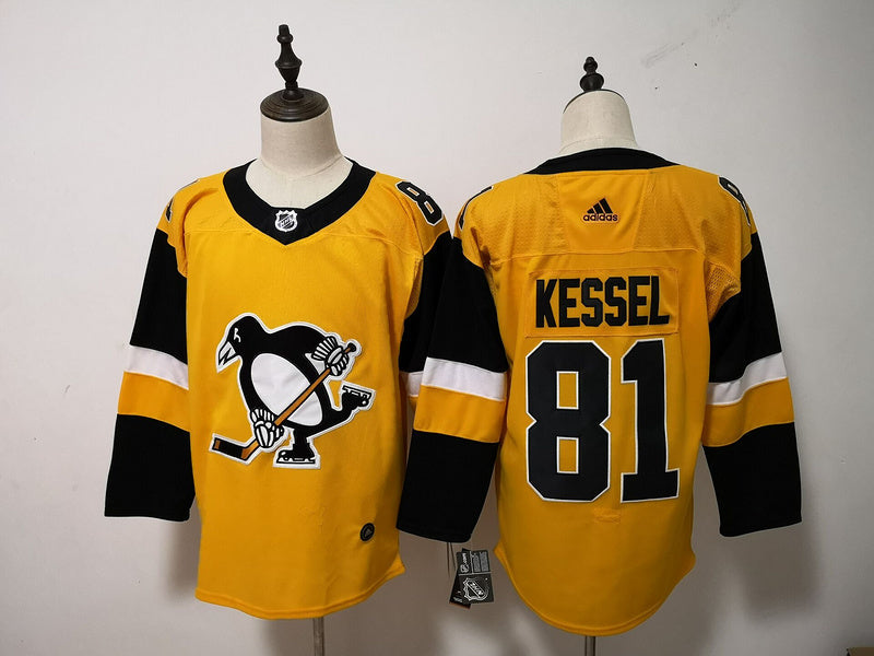 Men's Pittsburgh Penguins Phil Kessel #81 Gold Player Game Jerseys