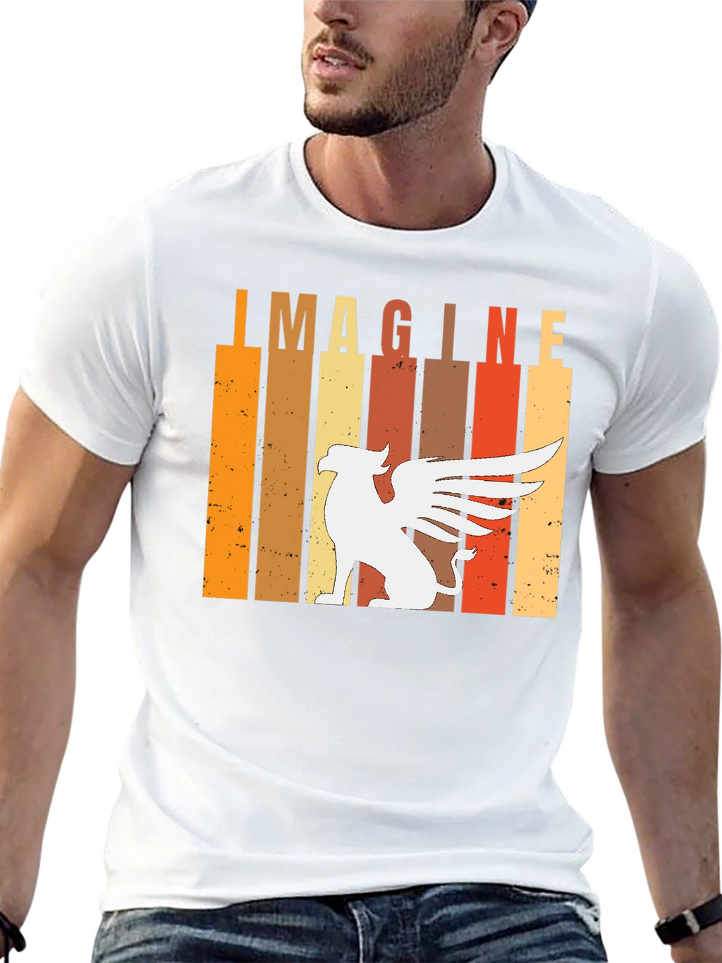 Imagine Griffin Graphic T-Shirt - Mens Black Tee