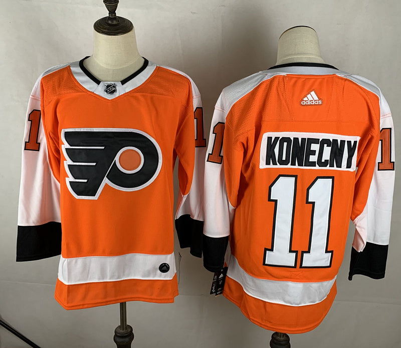 Men's Philadelphia Flyers Travis Konecny #11 Orange Player Jerseys