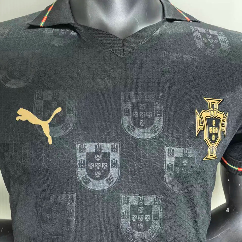 2026/27 Portugal Special Edition Black Player Version Soccer Jersey Detail 1
