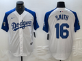Men's Los Angeles Dodgers Will Smith #16 White Limited Jerseys