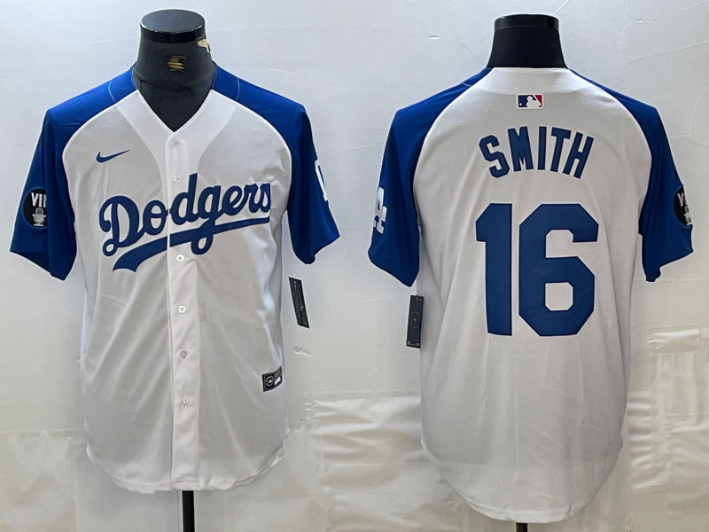 Men's Los Angeles Dodgers Will Smith #16 White Limited Jerseys