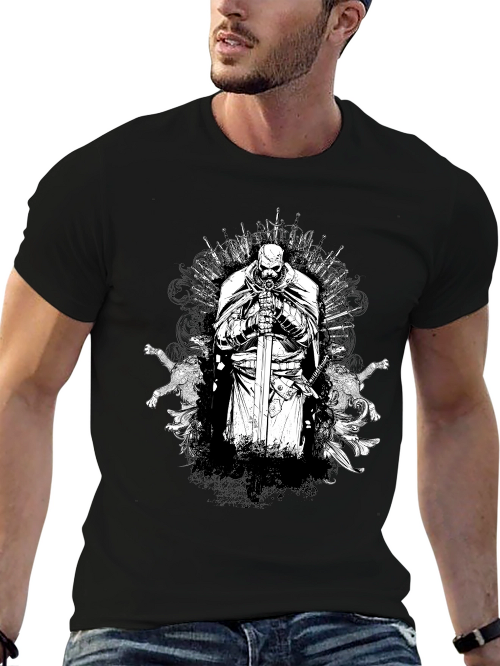 Iron Throne Knight Graphic Tee - Black