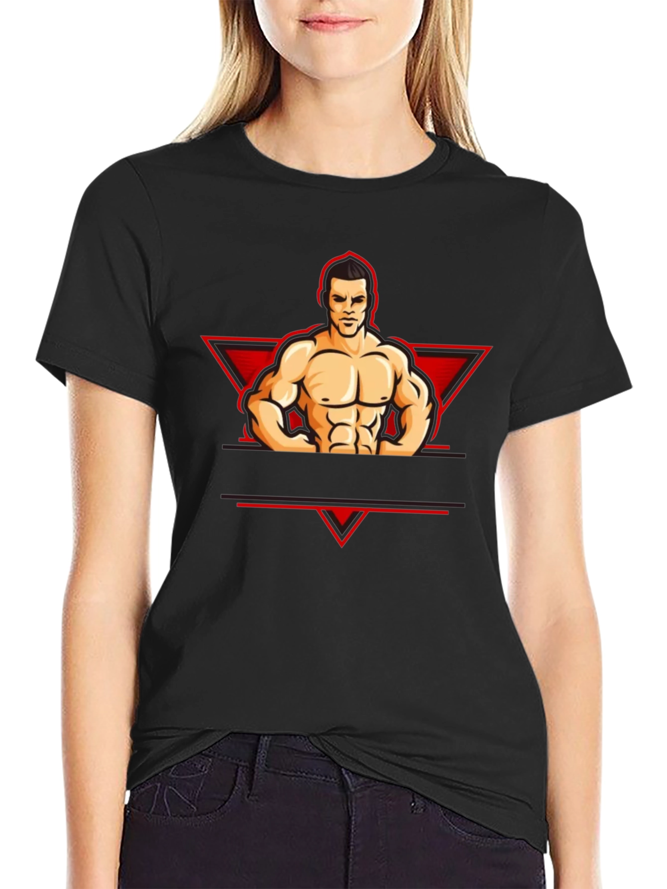 Muscle Man Graphic Tee - Black