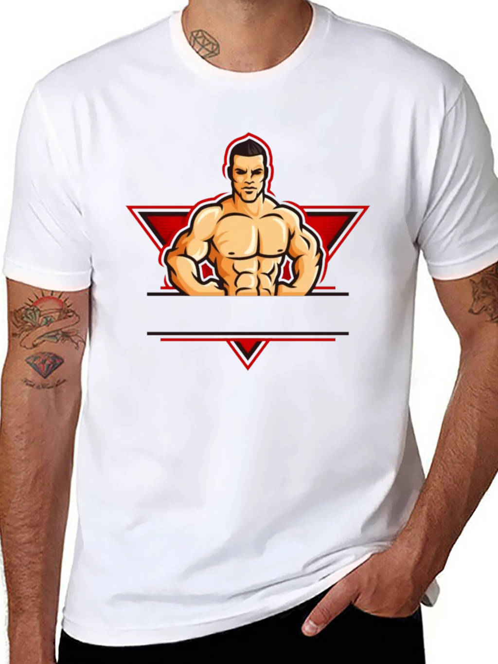 Muscle Man Graphic Tee - Black