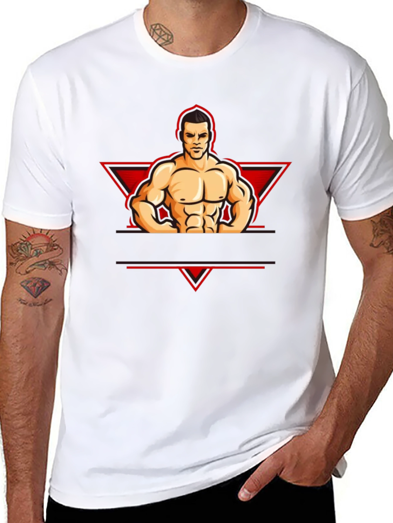 Muscle Man Graphic Tee - Black
