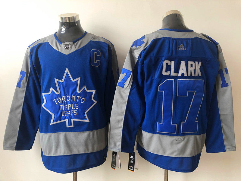 Men's Toronto Maple Leafs Wendel Clark #17 Blue Team Player Jerseys