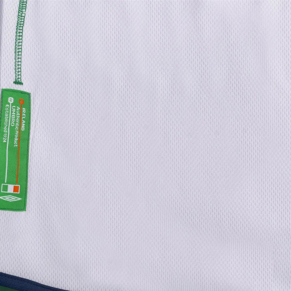 2002 Ireland Away White Retro Soccer Jersey Detail 4