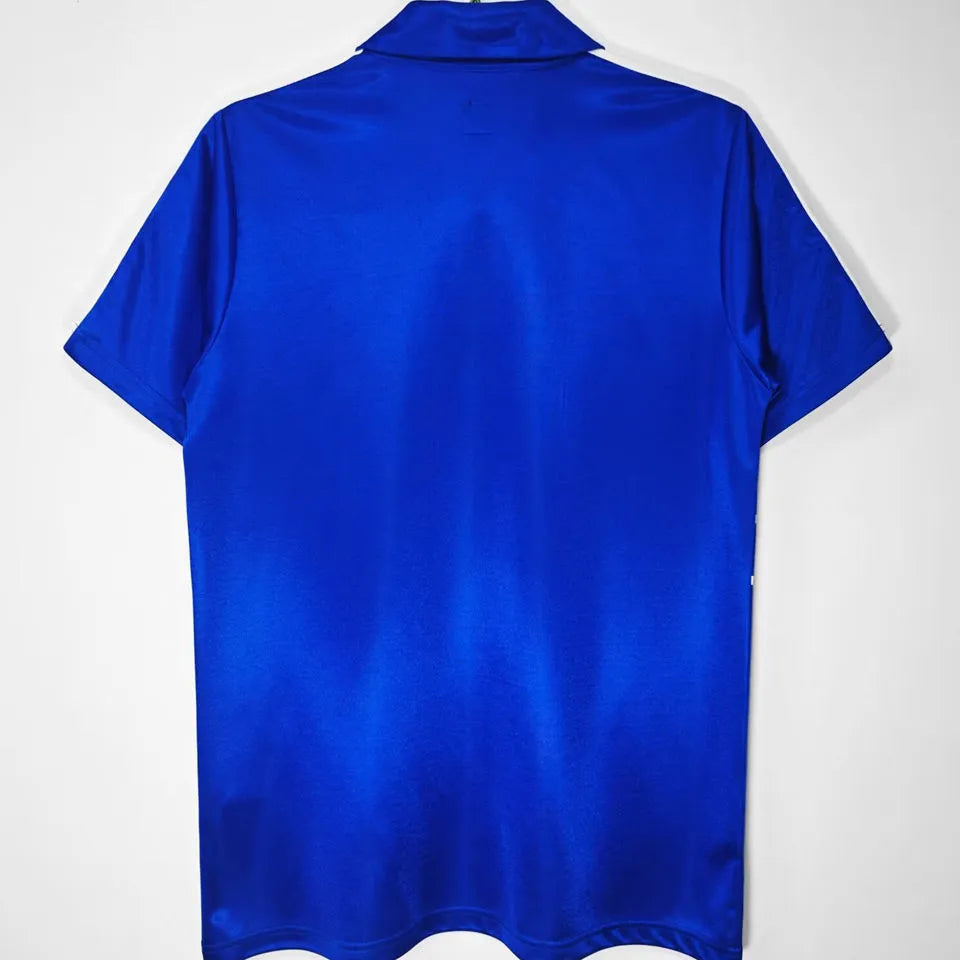 1984 France Home Blue Retro Soccer Jersey Back