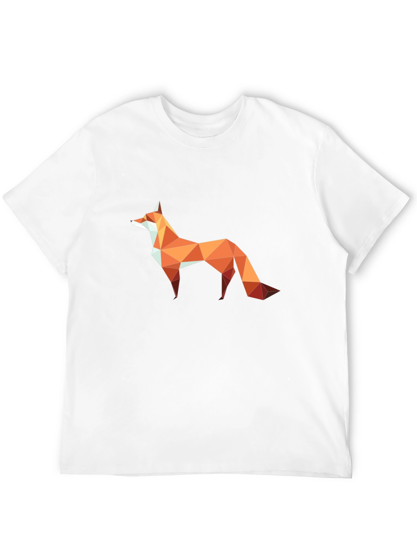 Geometric Fox Graphic Tee - Modern Abstract Style