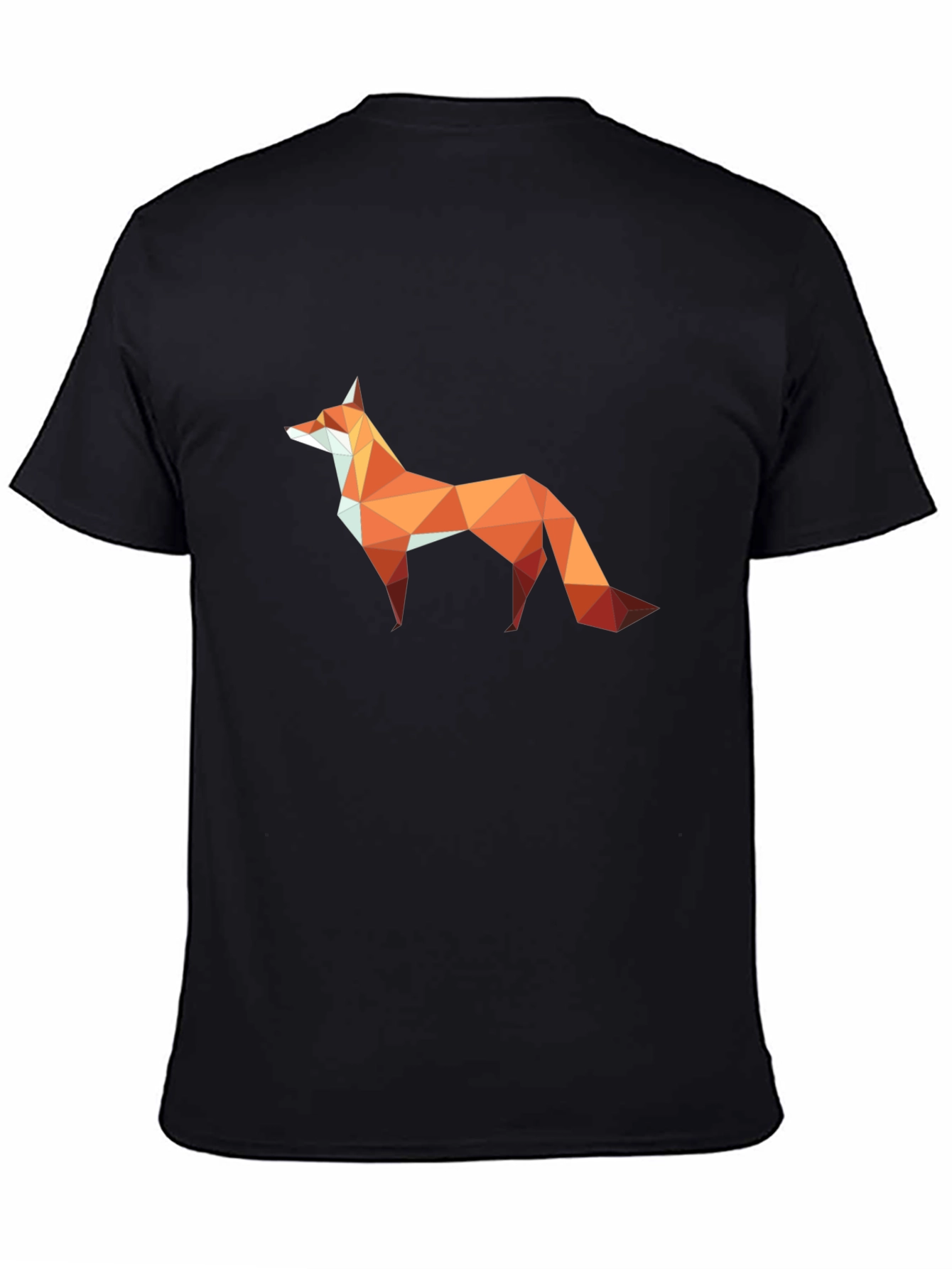 Geometric Fox Graphic Tee - Modern Abstract Style