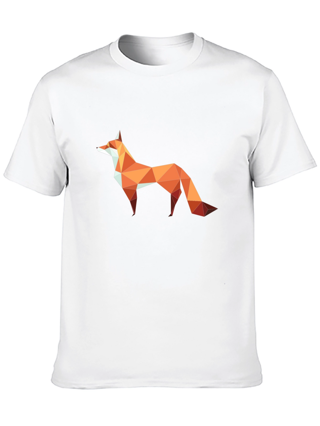 Geometric Fox Graphic Tee - Modern Abstract Style