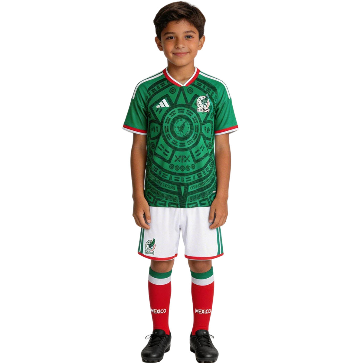 Kids Mexico Home Jersey Full Kit World Cup 2026 Front