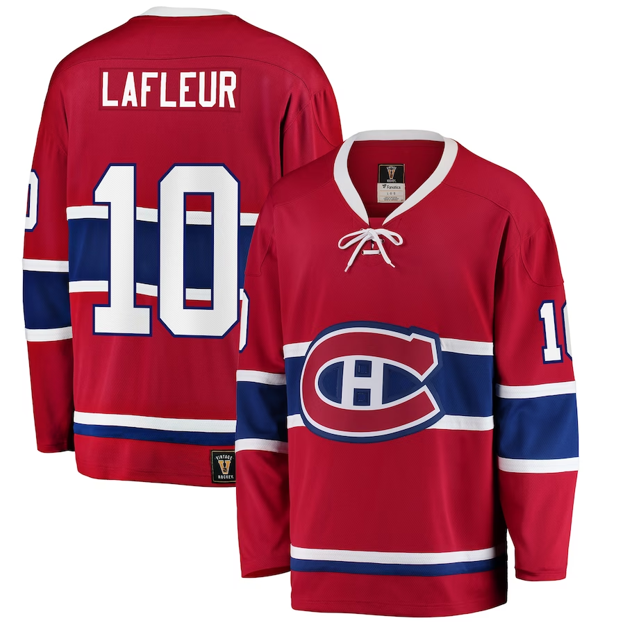 Men's Montreal Canadiens Guy Lafleur #10 Red Player Game Jerseys