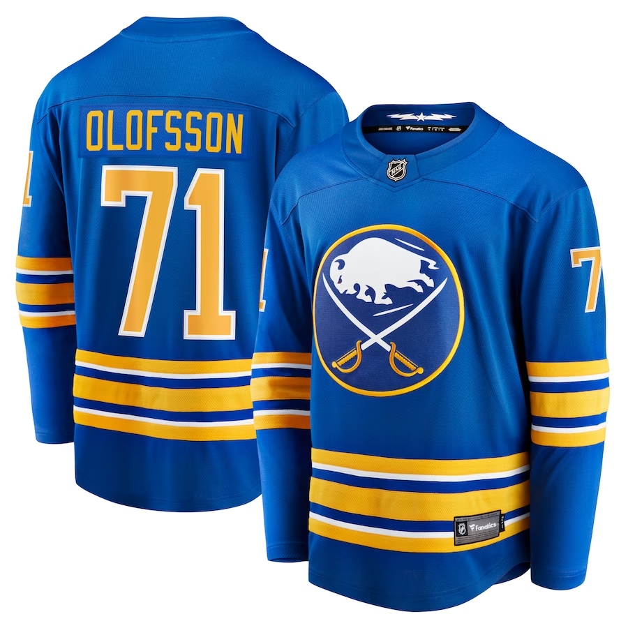 Men's Buffalo Sabres Victor Olofsson #71 Royal Replica Jerseys