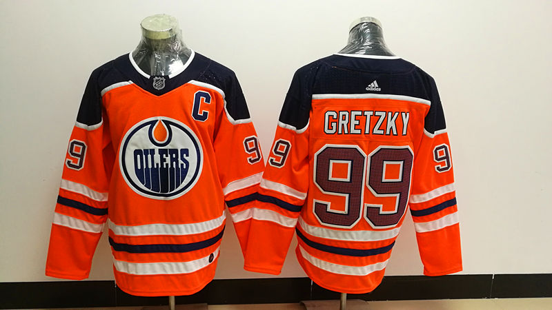 Men's Edmonton Oilers Wayne Gretzky #99 Orange Breakaway Player Jerseys