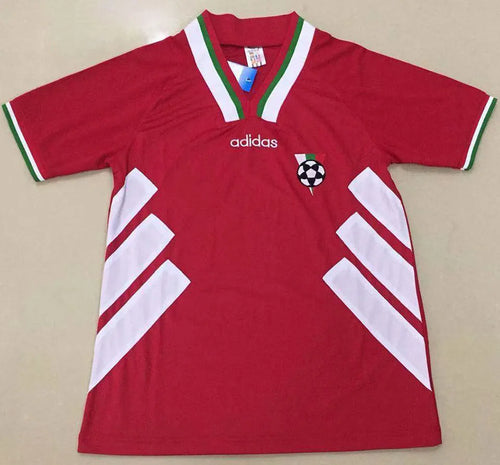 1994 Bulgaria Away Red Retro Soccer Jersey Back