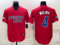 Men's 2023 World Baseball Classic #4 Yadier Molina Puerto Rico Red Jerseys
