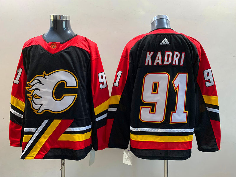 Men's Calgary Flames Nazem Kadri #91 Black Breakaway Player Jerseys