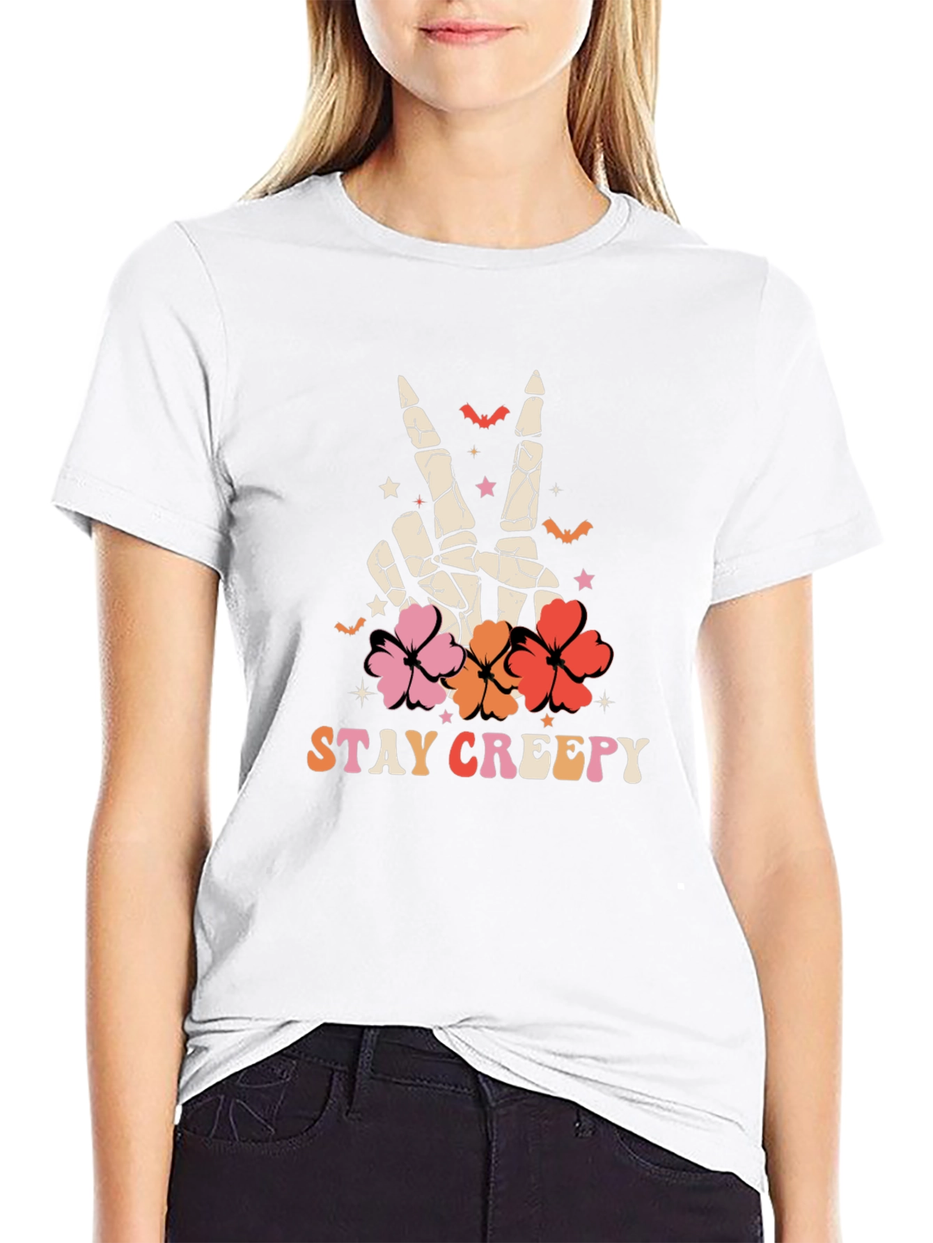 Stay Creepy Halloween Graphic T-Shirt