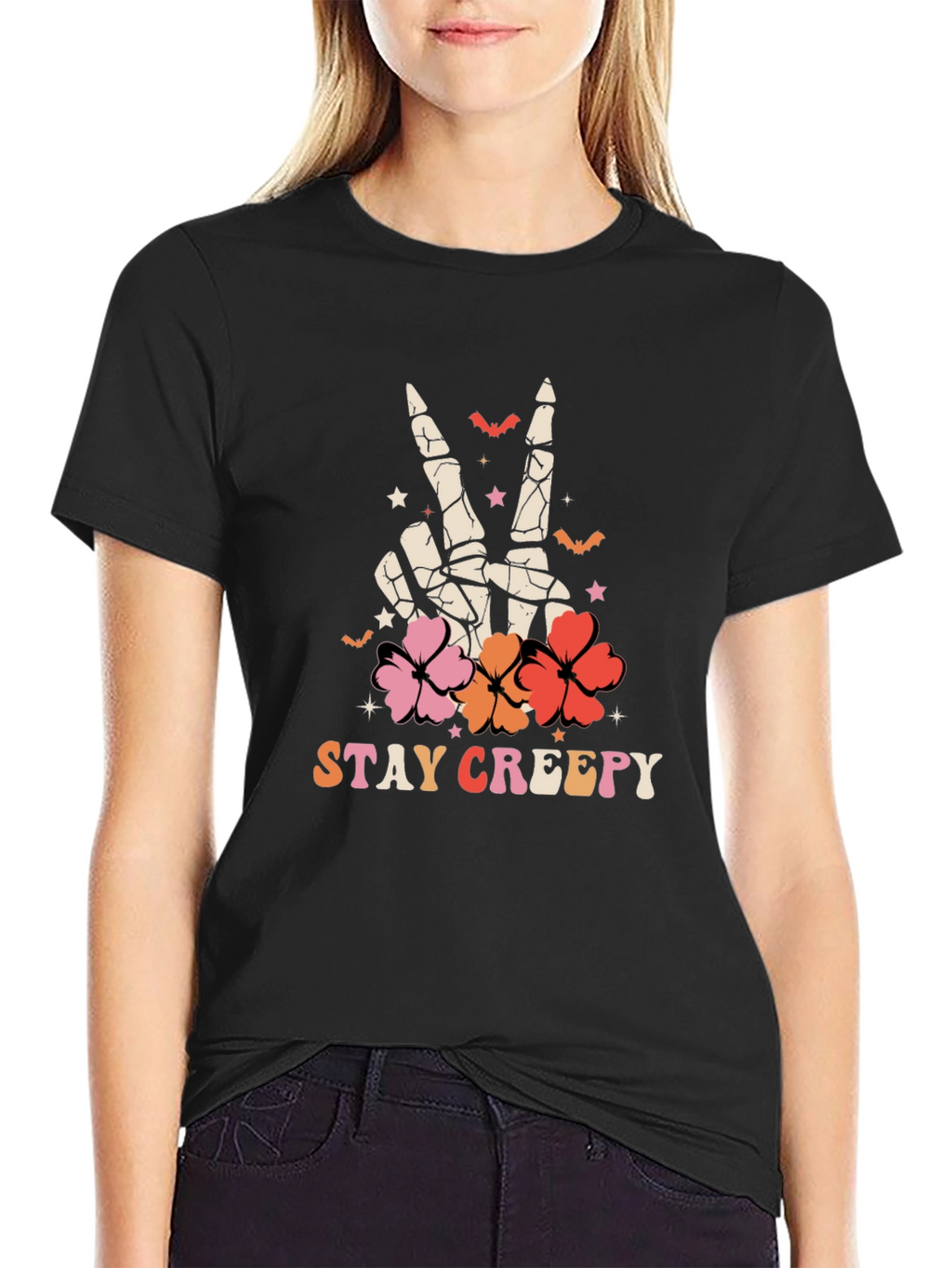 Stay Creepy Halloween Graphic T-Shirt