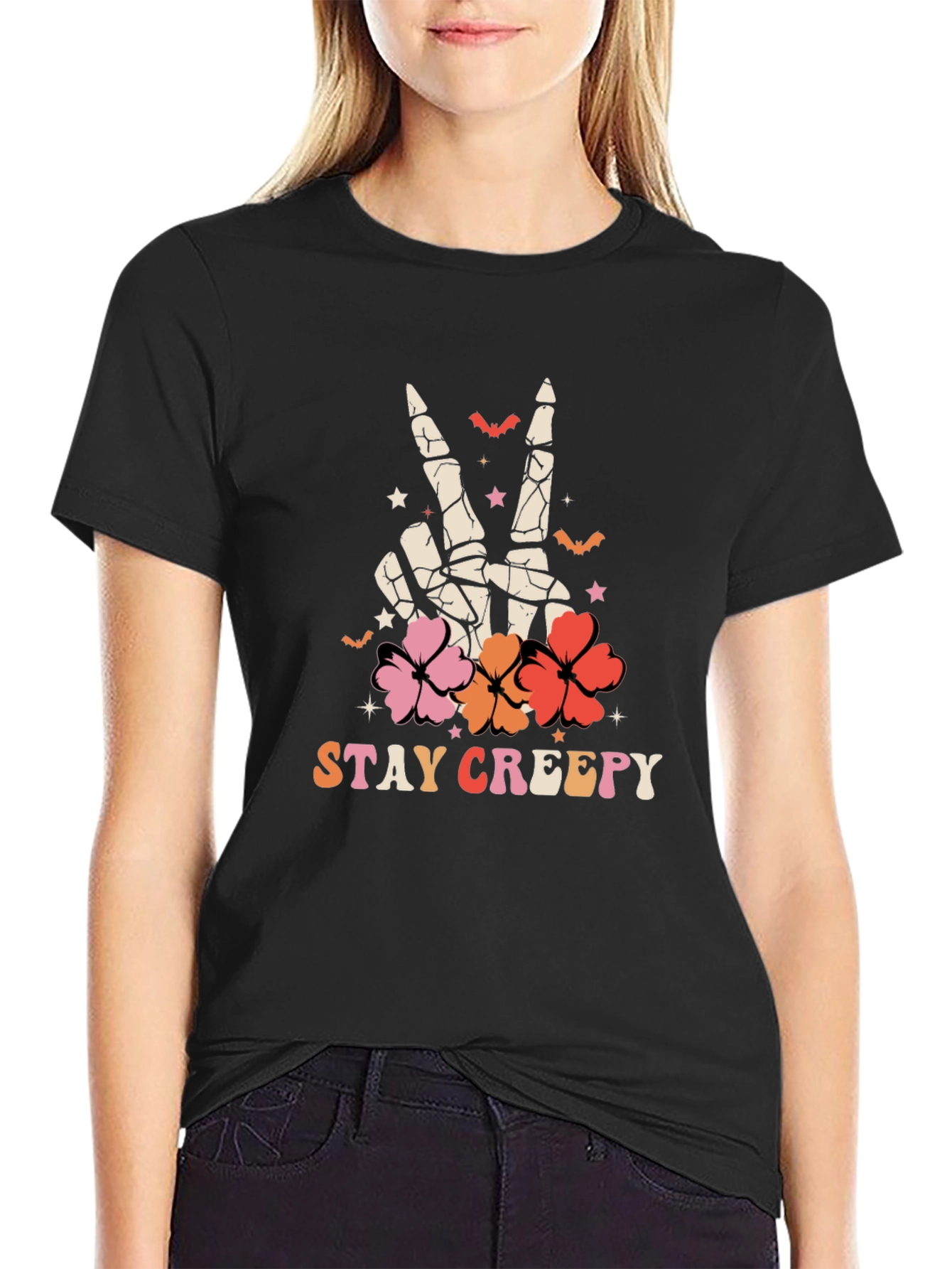 Stay Creepy Halloween Graphic T-Shirt