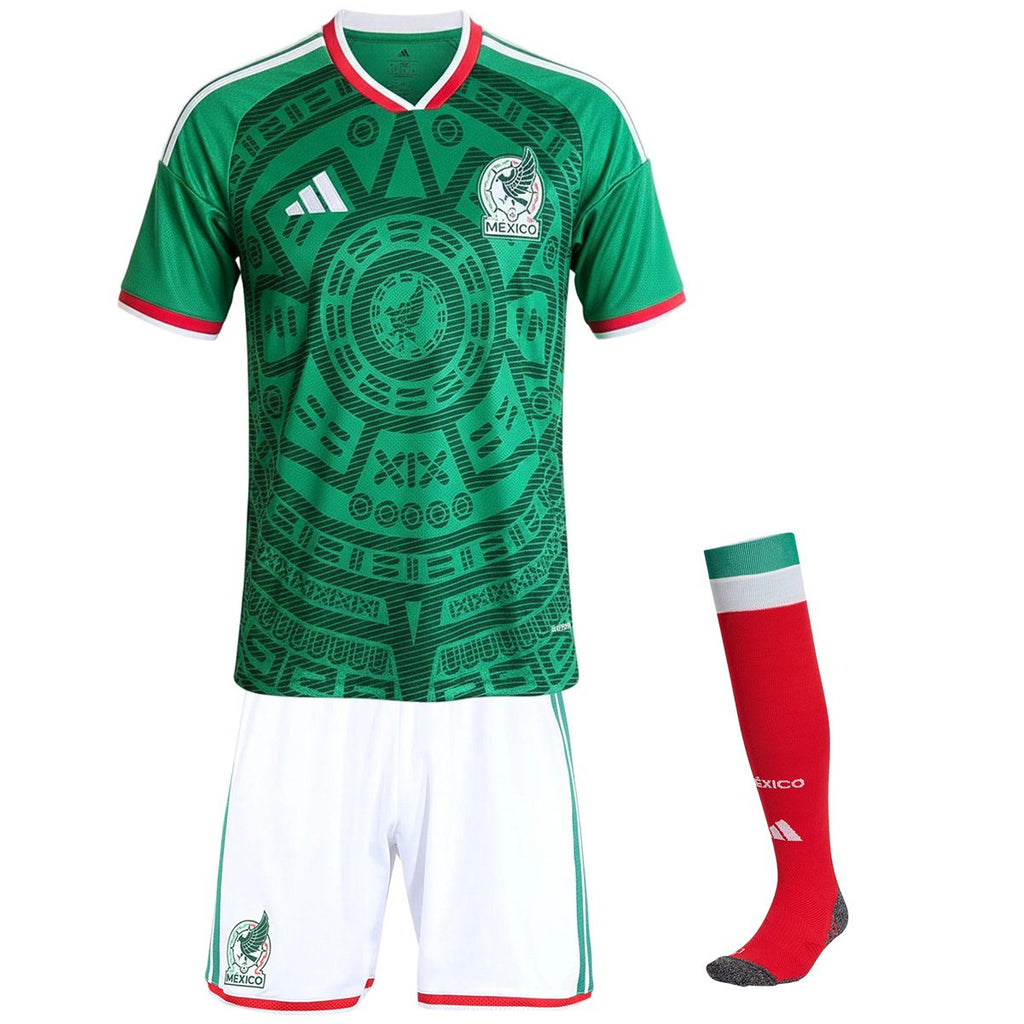 Kids Mexico Home Jersey Full Kit World Cup 2026 Back