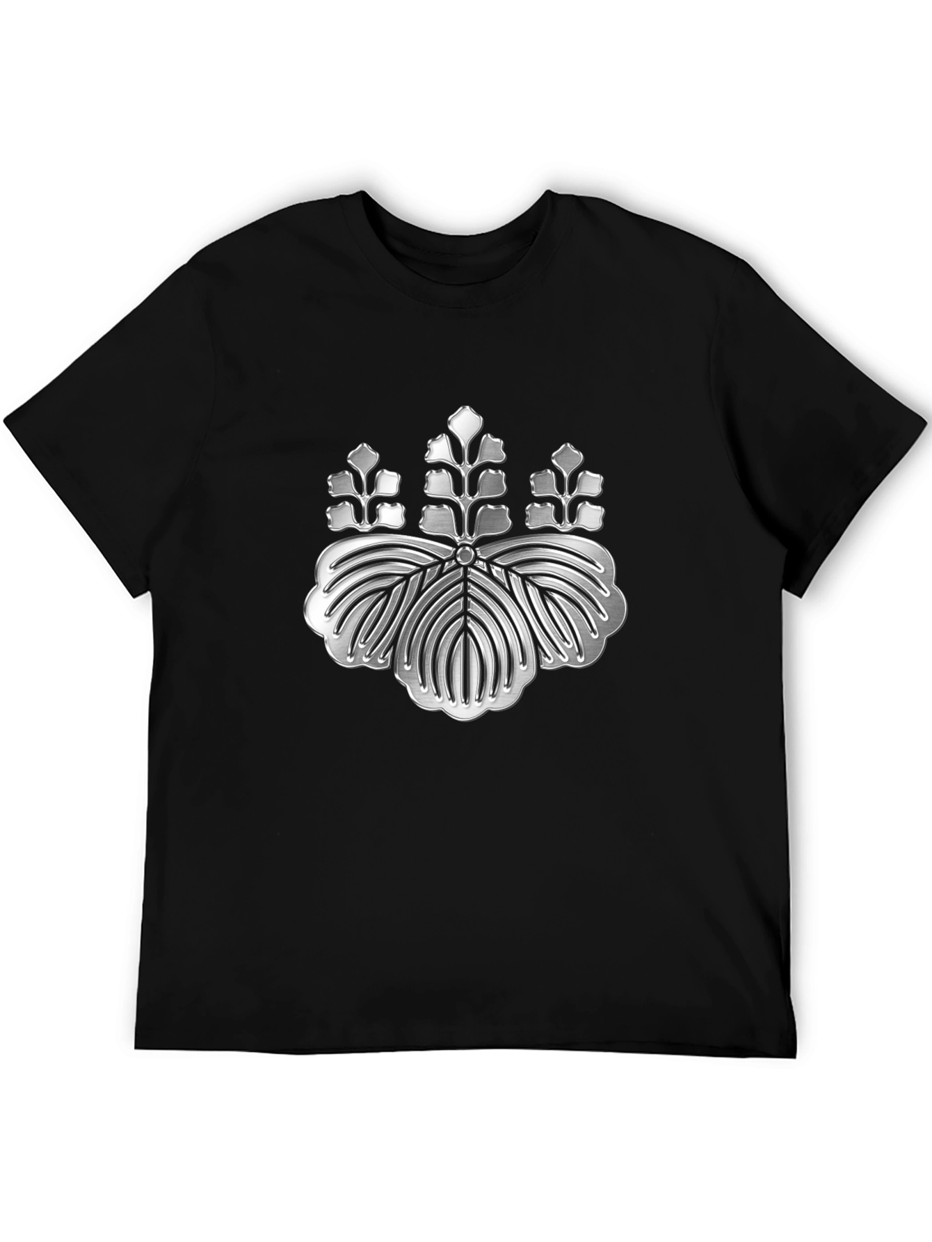 Embossed Japanese Crest Graphic Tee - Stylish Comfort