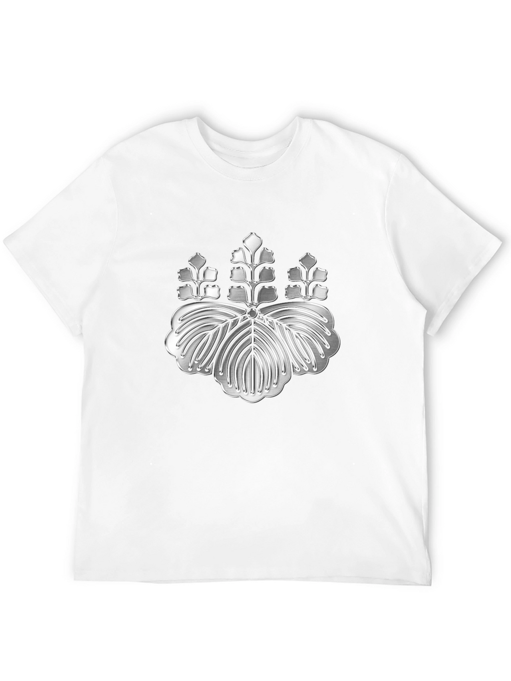 Embossed Japanese Crest Graphic Tee - Stylish Comfort