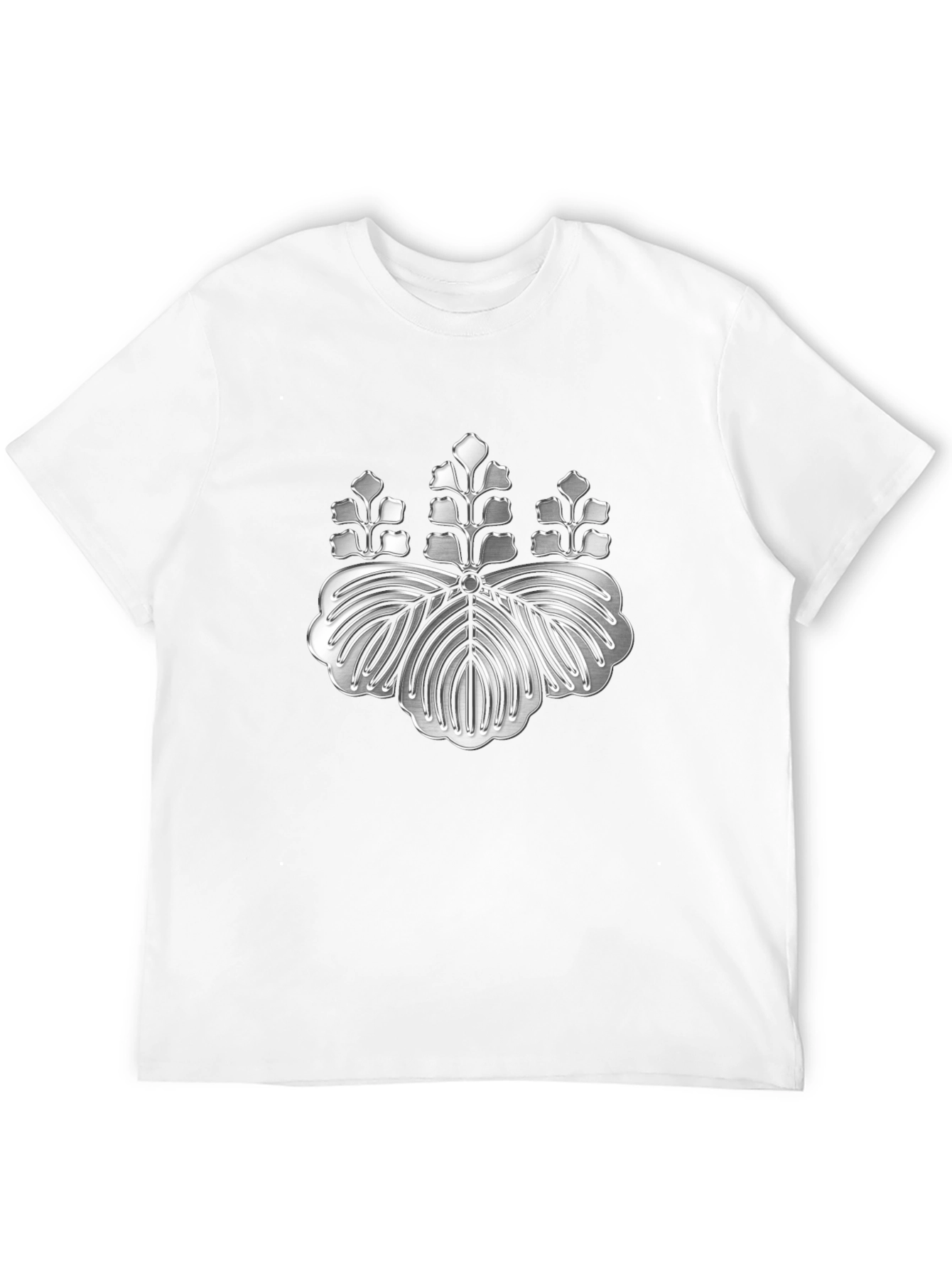Embossed Japanese Crest Graphic Tee - Stylish Comfort