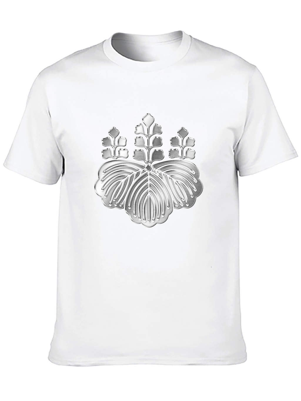 Embossed Japanese Crest Graphic Tee - Stylish Comfort