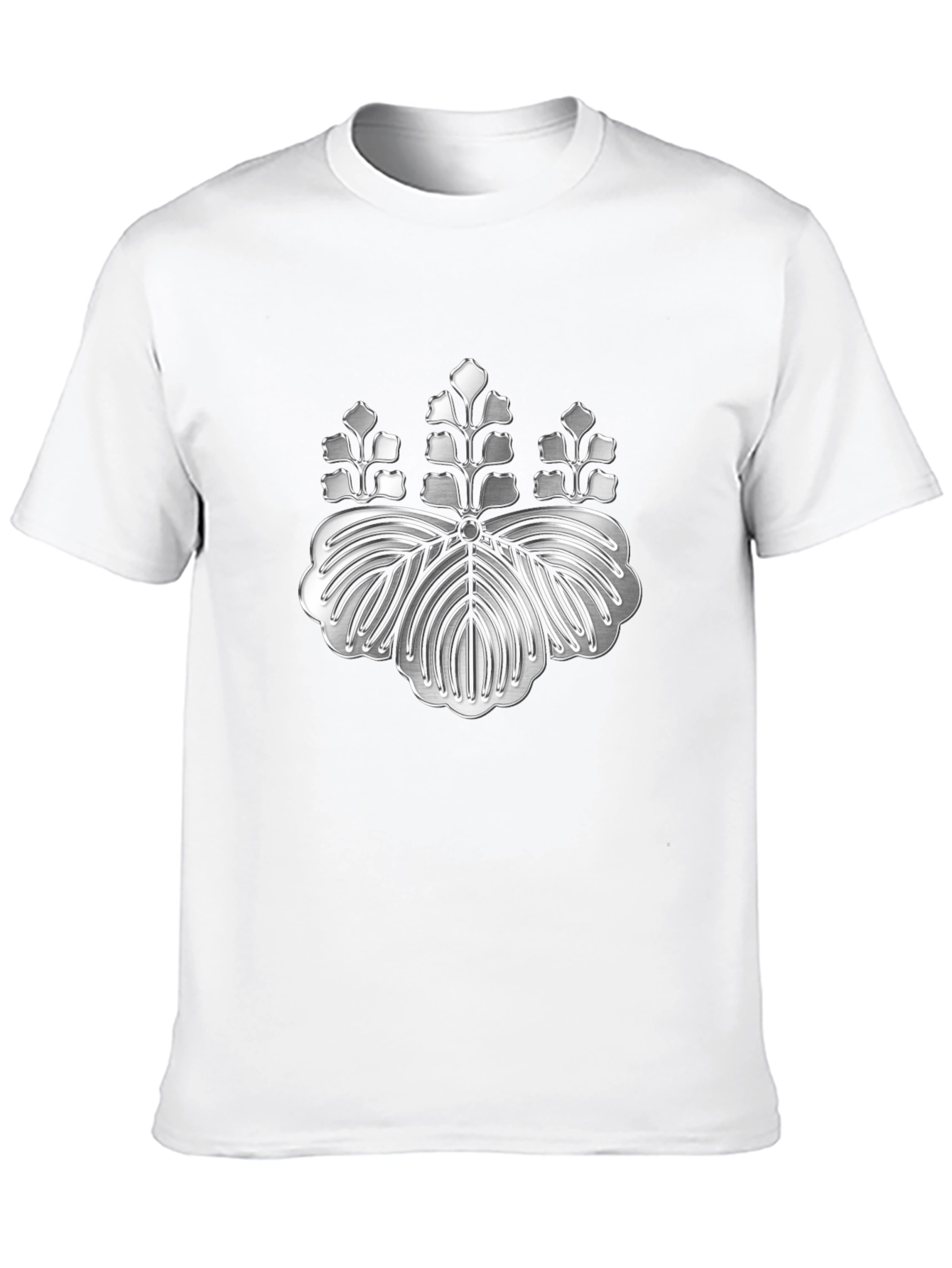 Embossed Japanese Crest Graphic Tee - Stylish Comfort