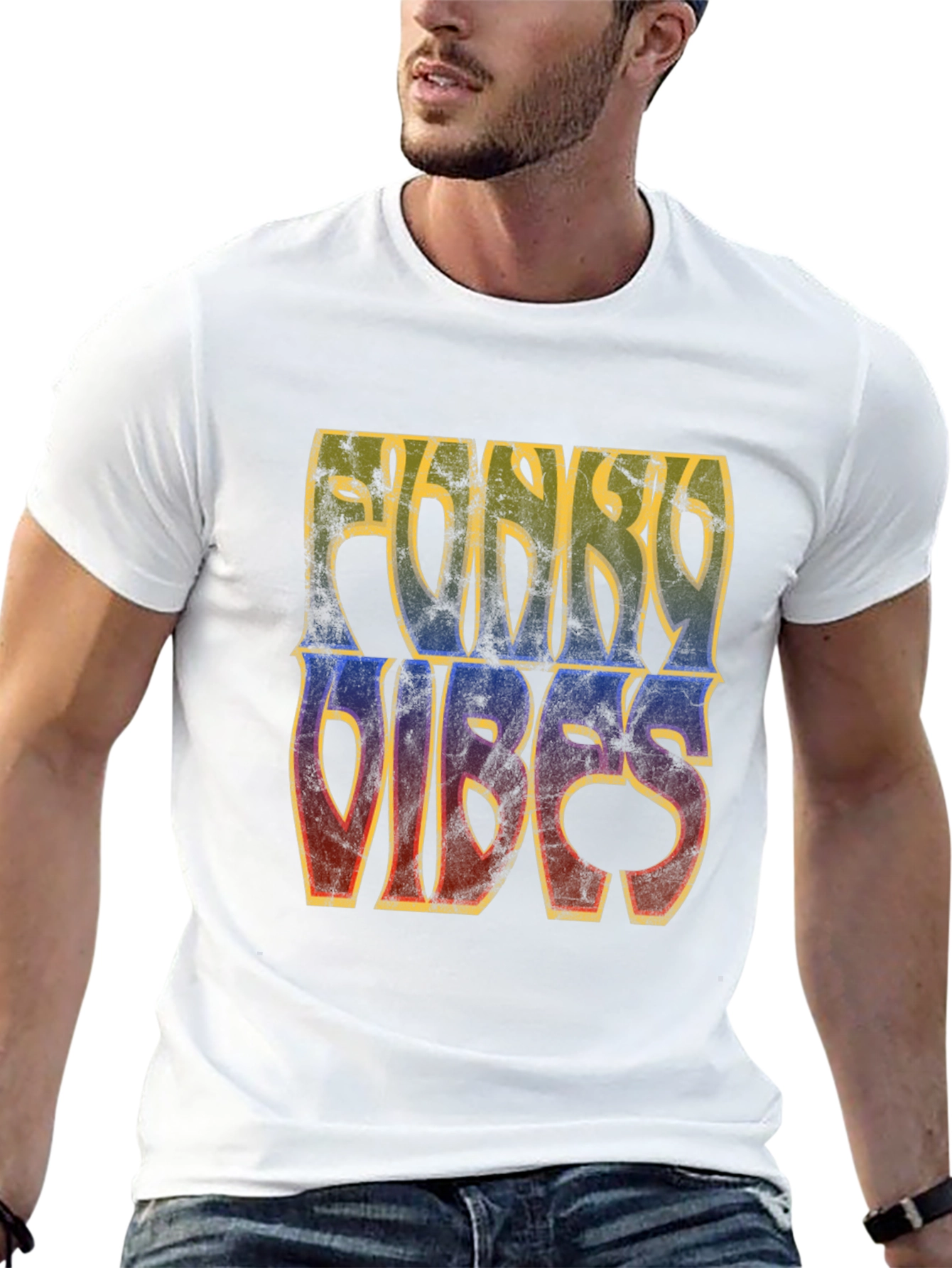 Funky Vibes Graphic Tee - Retro Style