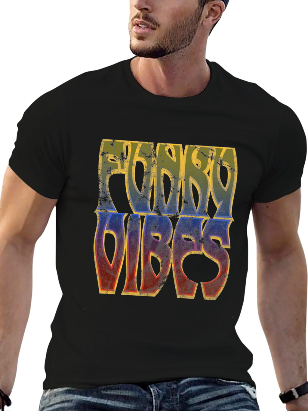 Funky Vibes Graphic Tee - Retro Style