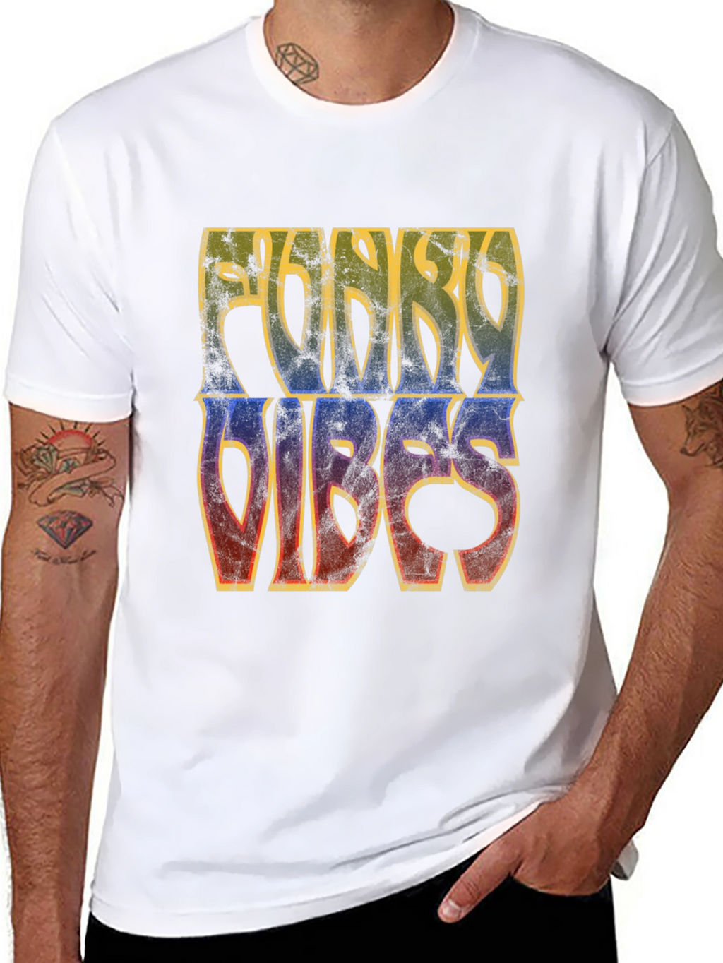 Funky Vibes Graphic Tee - Retro Style