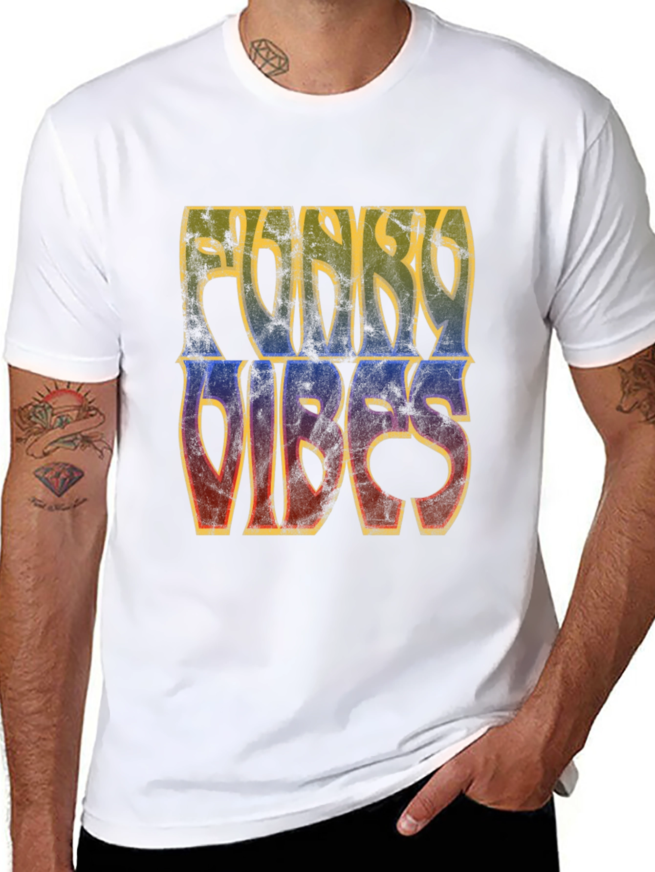 Funky Vibes Graphic Tee - Retro Style