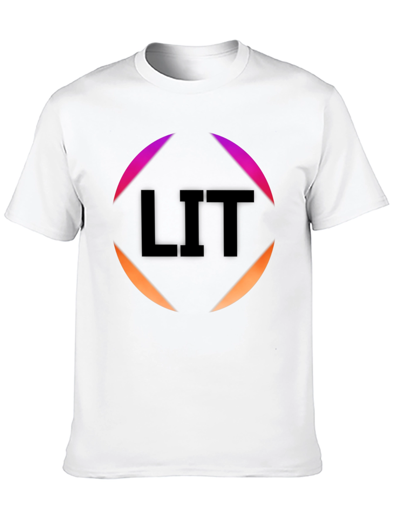 Mens Black LIT Graphic Tee - Trendy Casual Style