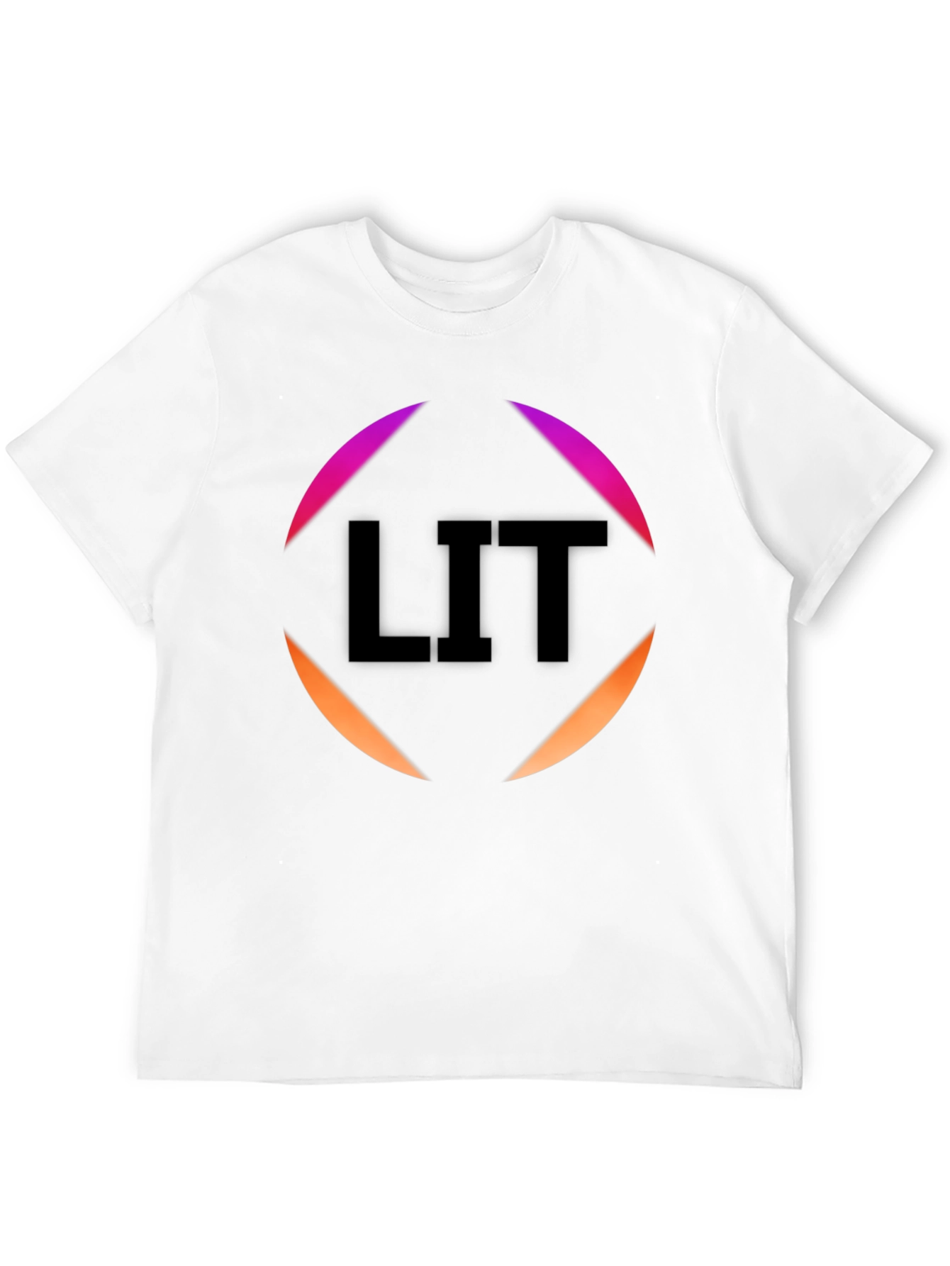 Mens Black LIT Graphic Tee - Trendy Casual Style