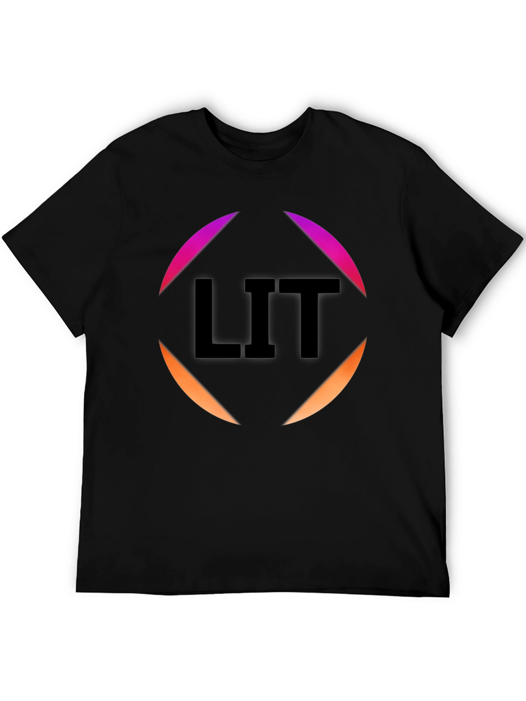 Mens Black LIT Graphic Tee - Trendy Casual Style