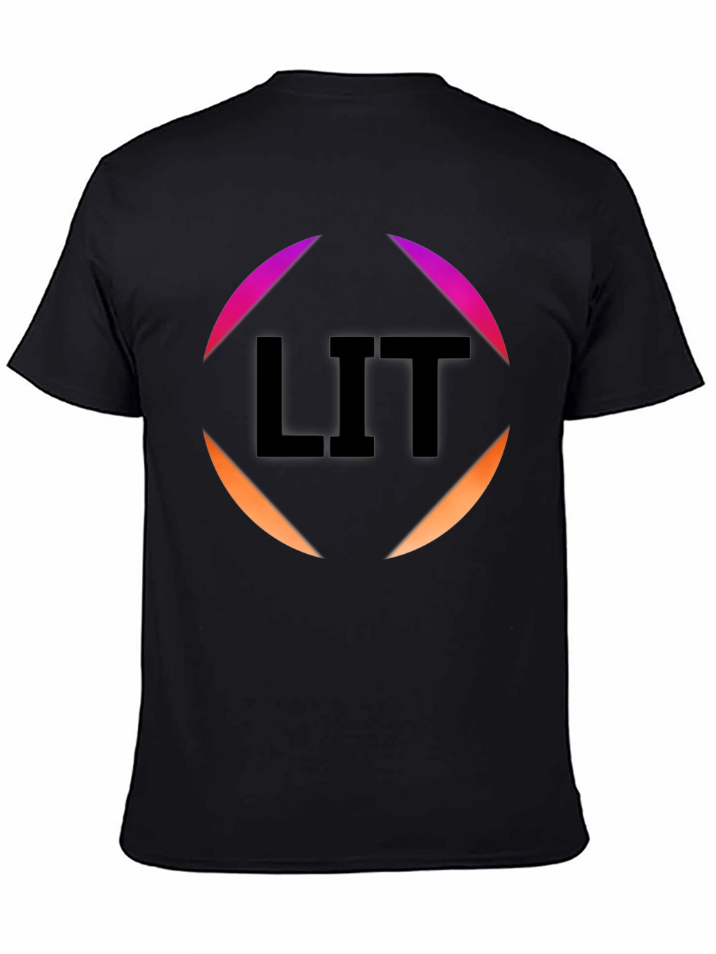 Mens Black LIT Graphic Tee - Trendy Casual Style