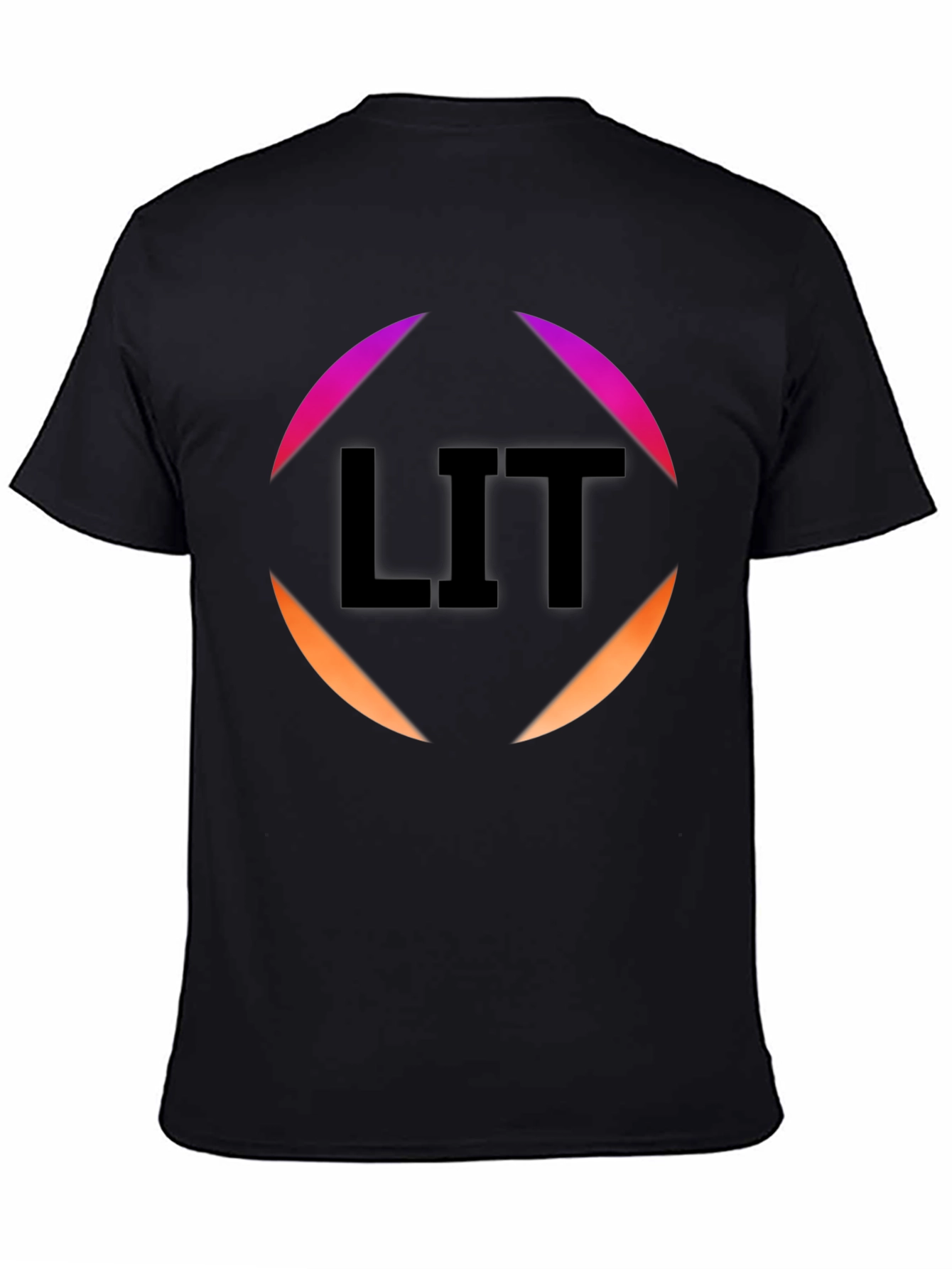 Mens Black LIT Graphic Tee - Trendy Casual Style