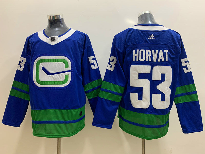 Men's Vancouver Canucks Bo Horvat #53 Blue Breakaway Player Jerseys